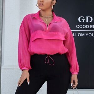 🆕 Neon Pink Sheer Jacket